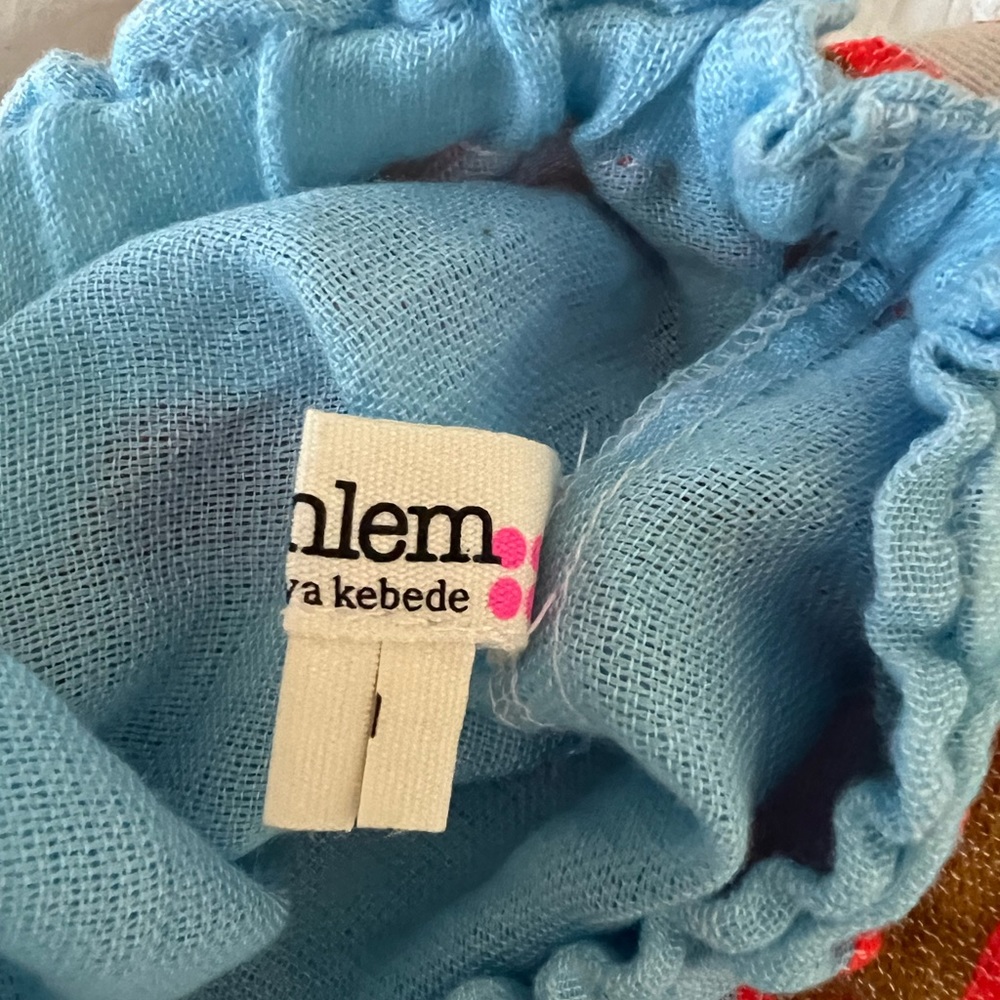 Eskedar Romper in Light Sky Blue by Lemlem - Picture 6 of 7